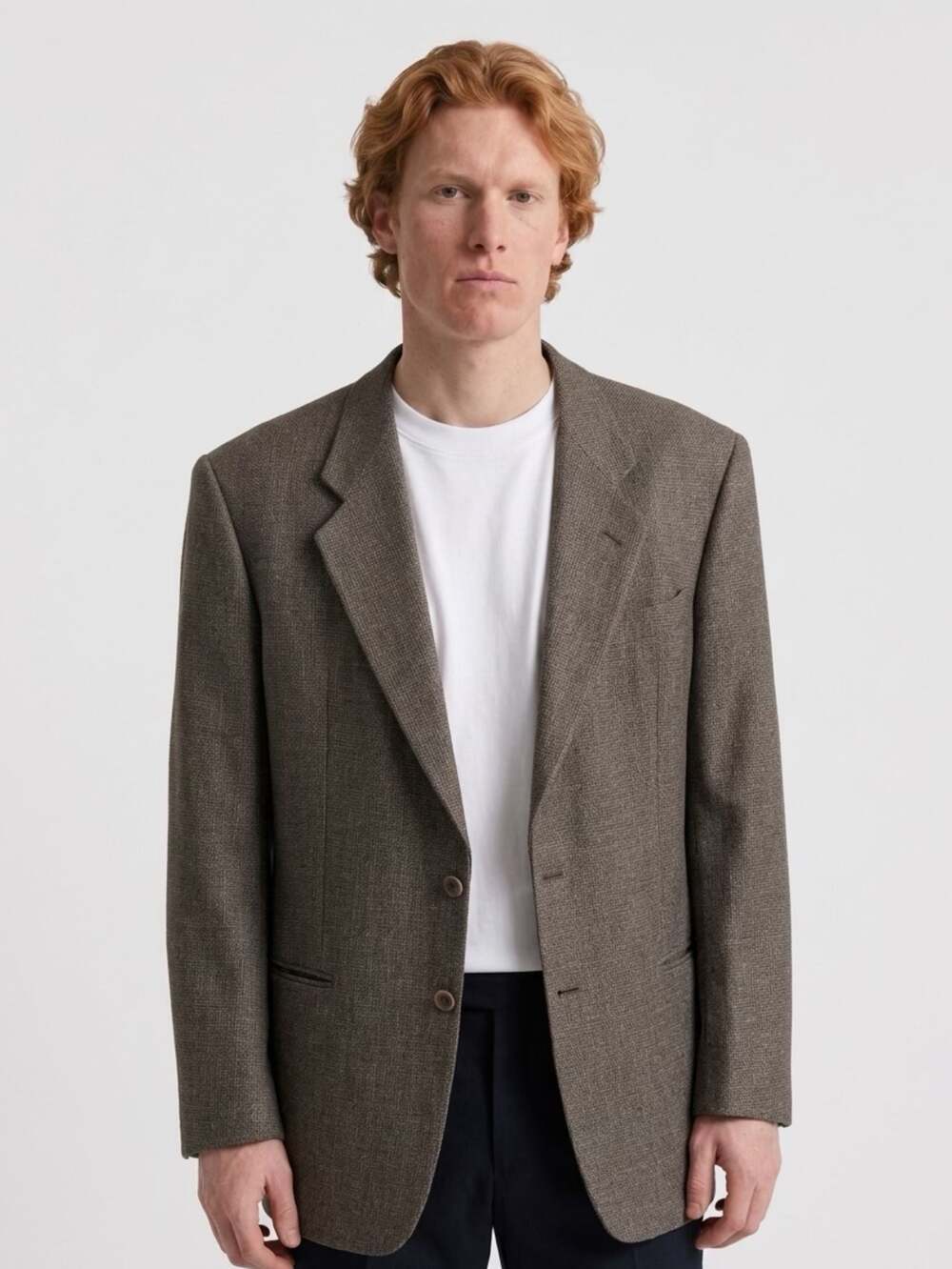 ARMANI COLLEZIONI Alpaca Silk Blend Jacket Grey